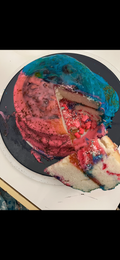 Gender reveal confetti cake